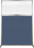 Versare Hush Screen Portable Room Divider | Workstation Wall Divider | Freestanding Privacy Hush Panels | Clear Fluted Windows | Fabric Office Divider Screen | Great for Room Separation