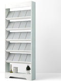 LHIUGE 6-Layer Brochure Display Rack,Freestanding Wooden Magazine Rack,Standing Literature Display Rack Brochure Holder for Home, Office, Retail Display