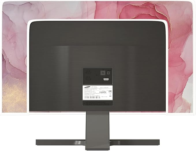 Baocicco Abstract Waterproof Television Cover with Pink Marble Design 45, 46, 47, 48 Inch Full Body Covers for TV Screen Weatherproof Dust-Proof TV Screen Cover Sleeve Compatible with LED OLED Desktop