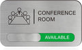 ANIWEY Acrylic Office Meeting Room Door Sign, 8.8 x 5.1 inches, Silver, Minimalist Style