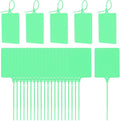 MECCANIXITY Plastic Seals Shipping Tags, for Basket Labels Cable Labels Tags Product Identification Tags, Logistics Marking, Outdoor Tagging, 3.1x3.9 Inch Green 50Packs