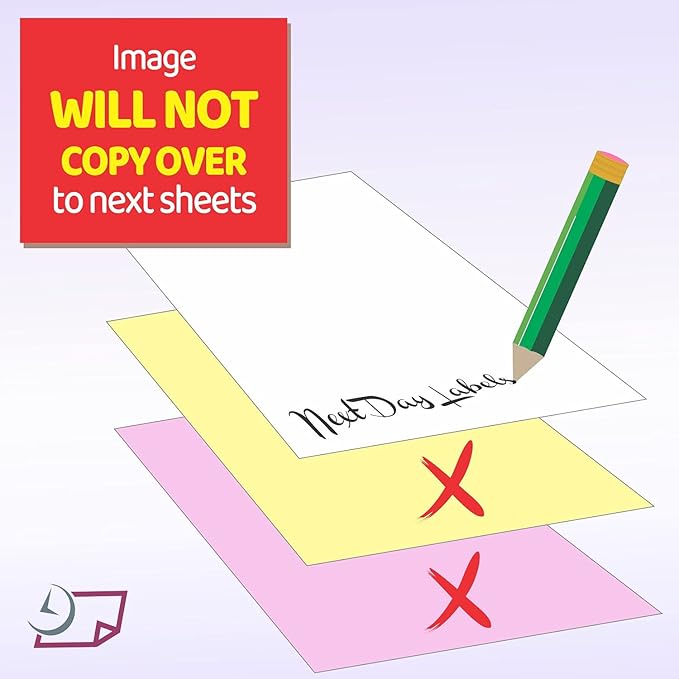 "Plain" Collated Color Paper (Not Carbonless) for Laser and Ink Jet Printers (Pack of 500 Sheets 3 Part)