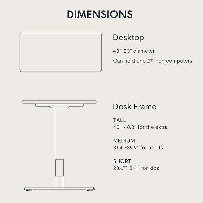 FLEXISPOT E6 3-Stage Dual Motor Electric Standing Desk 48 x 30 Sit Stand Up Desk, Holds 220 lbs, Adjustable Height w/Memory Presets, One-Piece Marble Grey Desktop & White Frame, Ships in 2 Boxes