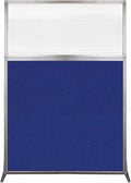 Versare Hush Screen Portable Room Divider | Workstation Wall Divider | Freestanding Privacy Hush Panels | Clear Fluted Windows | Fabric Office Divider Screen | Great for Room Separation