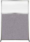 Versare Hush Screen Portable Room Divider | Workstation Wall Divider | Freestanding Privacy Hush Panels | Clear Fluted Windows | Fabric Office Divider Screen | Great for Room Separation