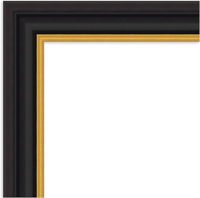 Amanti Art Black Framed Magnetic Board 24x30 Medium Vision Board for use with Magnets, 100% Metal Sheet to Display Items as Office Decor or for Home Organization in mudroom, Kitchen or Kids Room