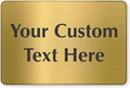 SmartSign Custom Brass Sign - 4" x 6", 40 mil REAL Bugle Brass Metal, Personalized Name Door Sign, Heavy-Duty Premium Engraved Door/Wall Mount Plaque for Business/Office, Gold and Black