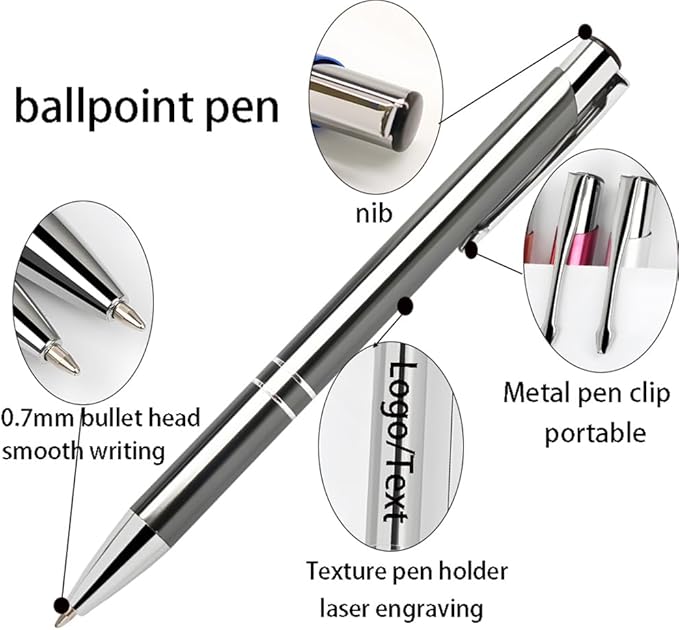 Yucold Customized ballpoint pens in bulk, personalized ballpoint pens with free engraving, for use in companies, enterprises, graduation anniversaries (Royal blue,260)