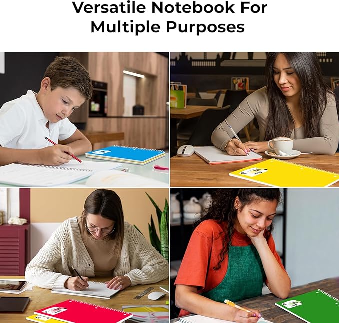 Rosmonde 720 Packs (Pallet) 1 Subject Notebooks, Spiral Notebook Bulk, College Ruled, Pallet of Notebooks,70 Sheets (140 pages), 8 x 10-1/2",Bulk Spiral Notebooks for School & Office, 4-7 Days Transit