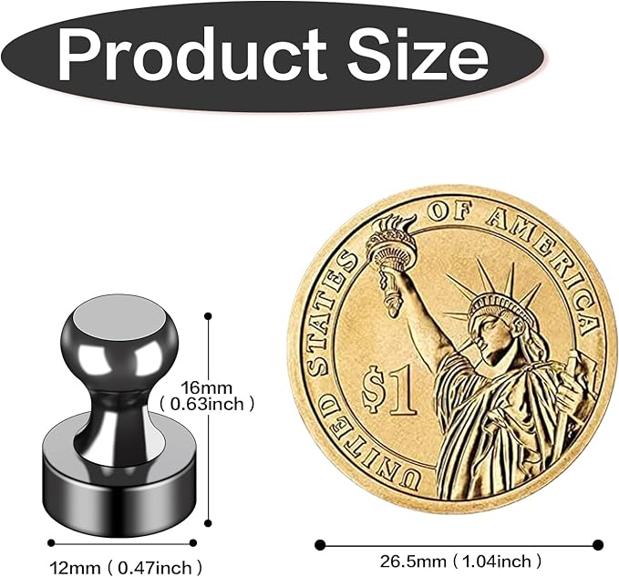 LOVIMAG Fridge Magnets 50Pcs Refrigerator Whiteboard Small Strong Magnet Classroom Kitchen Accessories Decorative Locker Set Decor Must Haves Office Calendar Refrigerador Magnetic Cute Crafts Black