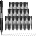 deegtran Pens Bulk, 50 Pack No Bleed Black Ink Click Pens with Soft Grip, Wholesale Retractable Ballpoint Pens for Office School, Medium Point Smooth 1.0MM