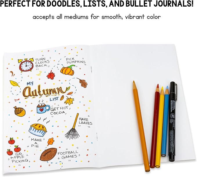 Hygloss Blank Books - Bulk 10 Pack – 4.25" x 5.5" A6 Black Paperback Blank Books for Kids to Write Stories, Doodle, Arts & Crafts – Plain Drawing Sketchbook, Unlined Journal, Notebook Without Lines