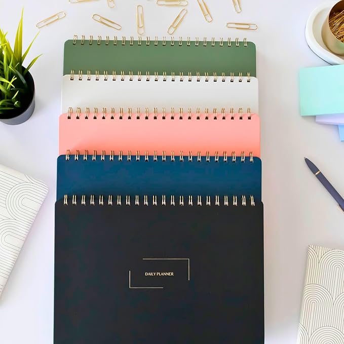 Merely Home Undated Weekly Business Planner | 8.25” x 11.75” ADHD Organizer | Premium Multi-Layout Schedule | Navy | Landscape Layout