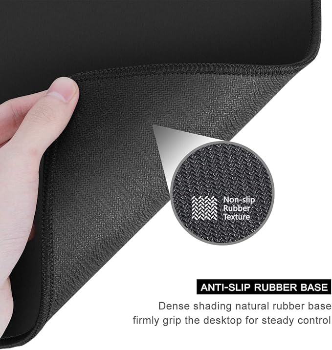 Auhoahsil Mouse Pad, 12 x 10 Inch Square Mousepad, 3mm Thick Rubber Mouse Mat with Pretty Design, Premium-Textured Non-Slip for Gaming Work Office Wireless Mouse Men Women, Dark Blue
