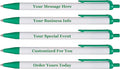 RevMark Personalized Ballpoint Pen, Custom Printed Name, Business or Event Information, Timeless Advertising, USA Made Pens, Promotional Marketing, Smooth Black Ink, Bulk Pack (Green,1000 Ct.)