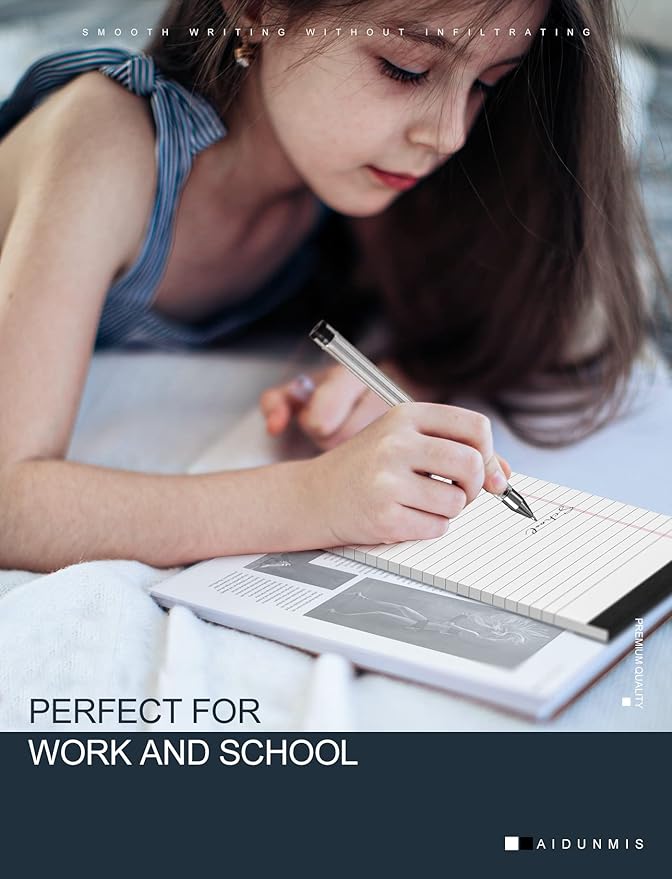 Aidunmis 3 Pack Small Legal Pads 5x8 White Notepads Paper Tablets 5x8 Legal Pad 80 GSM Lined Note Pads of Paper 5x8 College Ruled Writing Pads 30 Sheets/Pad, 25 Lines Note Pads for School, Office