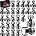 LOVIMAG Fridge Magnets 60Pcs Refrigerator Whiteboard Small Strong Magnet Classroom Kitchen Accessories Decorative Locker Set Decor Must Haves Office Calendar Refrigerador Magnetic Cute Crafts Black