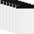 Emraw White Jr. Perforated Edge Legal Ruled Universal 50 Sheets Letter Writing Pad- 50 Ct. 5" x 8" inch (Pack of 6)