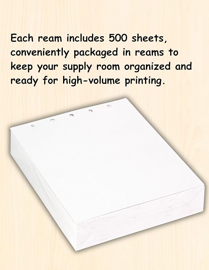 Limited Papers(TM) Writing and Copy Paper, Variation of Colors 8.5" x 11", 5 Hole Top-Punched, 20 Pound Text, 500 Sheets Per Ream. (500, Green)