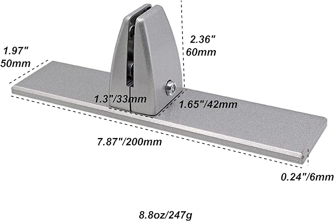 Sneeze Guard Clamp Bracket 4 Pcs Shield Base for Countertops, Heavy Duty Aluminum Partition Stand for Clear Acrylic Desktop Reception