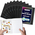Hygloss Blank Books - Bulk 50 Pack – 4.25" x 5.5" A6 Black Paperback Blank Books for Kids to Write Stories, Doodle, Arts & Crafts – Plain Drawing Sketchbook, Unlined Journal, Notebook Without Lines