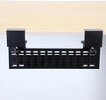 AEONS Under Desk Cable Management Tray Wire Cord Organizer Removable C Clamp Mount No Drill Computer Cord Raceway and Modesty Panel, Black, 16-inch