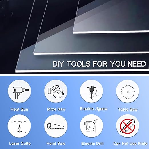 2 Pack 18x24 Inch Acrylic Sheet 1/8" Thick, Cast Acrylic Sheet, Clear Plexiglass Sheets, for Craft Projects, Display Cases, Signs, Photo Frame