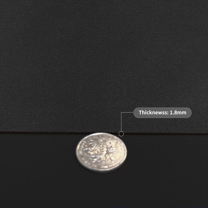 Zinkooat Leather Table Cover,1.8mm Thick,12x96 Inch Desk Cover,Dresser Cover Top,Dresser Protector Top,Dresser Cover,End Table Cover.(Black+Black,12x96)