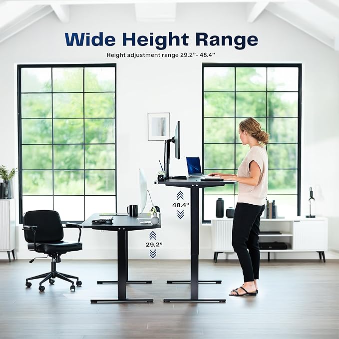 VIVO Electric 71 x 30 in Standing Desk, Memory Height Adjustment, 1B Series, Holds 220 lbs, Dark Gray Top Gray Frame, DESK-KIT-1G7G
