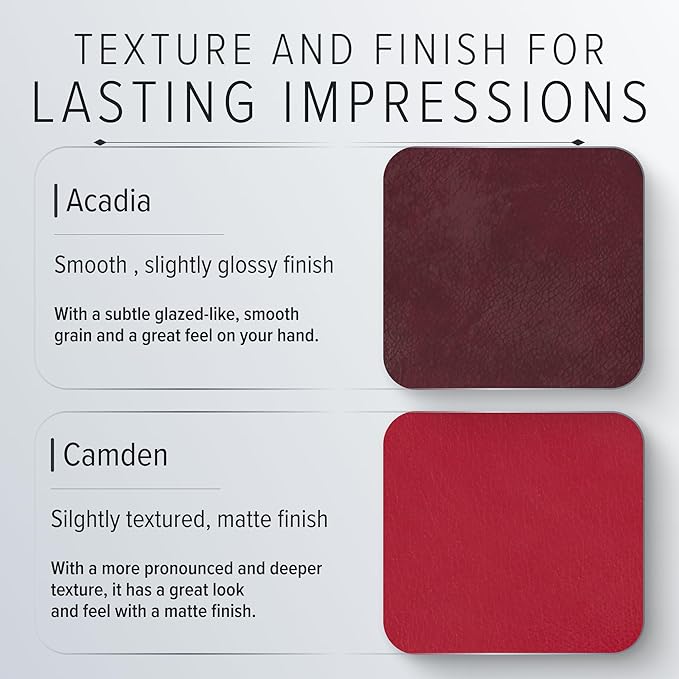 Gallery Leather Small Address Book with Alphabetical Tabs up to 403 Records, Leather Notebook Hardcover, Telephone and Address Books - 6x3.25", Pocket Address, Acadia Hope