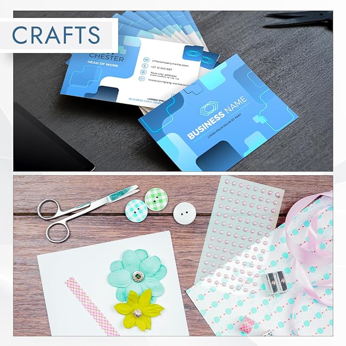 MOS Off-White Cardstock Paper 8.5 x 11 Inch (60 Sheets) — Heavyweight Cream Card Stock for Invitations, Menus, Certificates, Crafting, Business, Printer Compatible