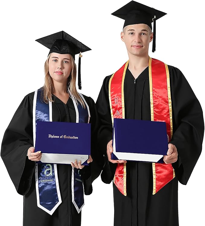 GraduationMall 8.5"x11" Smooth Padded Diploma Cover Certificate Holder Purple,6-Packs