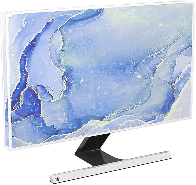 Baocicco Modern Violet Marble Waterproof TV Cover Anti-Static Dustproof Protective Cover for LCD/LED/HD 65 Inch Decorative Monitor Accessories Covers for Television LED LCD OLED TVs Screen