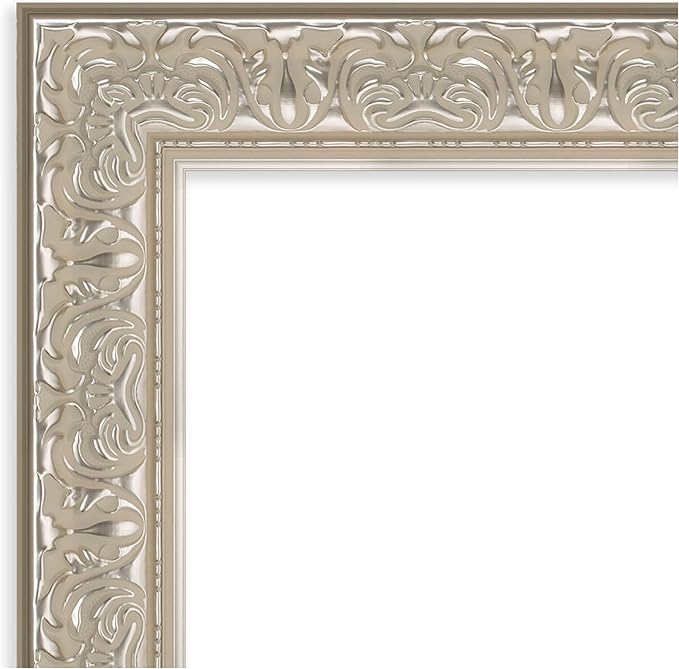 Amanti Art Silver Framed Magnetic Board 27x39 Large Vision Board for use with Magnets, 100% Metal Sheet to Display Items as Office Decor or for Home Organization in mudroom, Kitchen or Kids Room