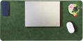 Huicon Faux Leather Desk Mat, 31.5"x15.7" Non-Slip PU Leather Desk Pad, 2mm Thick Desk Blotter with Stiched line, Retro Large Mouse Pad, Laptop Pad for Office & Home Use (Retro Green)