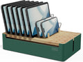 Prosumer's Choice Natural Bamboo Charging Station Rack for Smartphones and Tablets (Metal & Bamboo, Green)