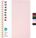 PAPERAGE Lined Spiral Journal Notebook, (Blush), 160 Pages, Large B5 Hardcover Journal for Women & Men, 10 in x 8.15 in - 100 GSM, Thick Paper, Spiral Notebook for Work, School & Journaling