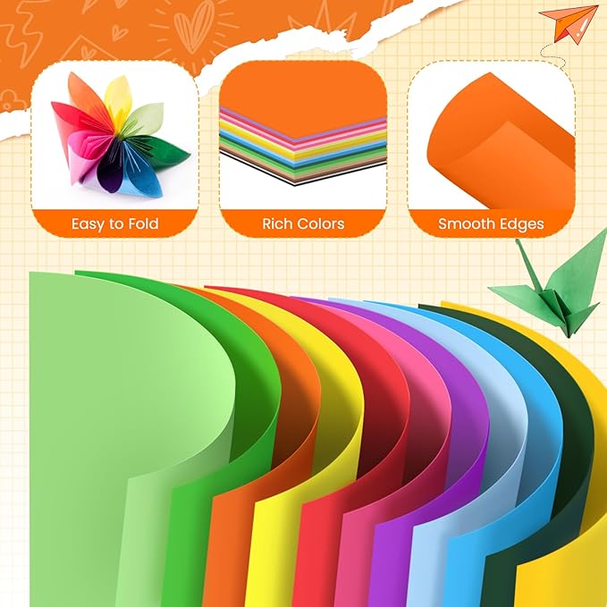 Colored Construction Paper, 40 Sheets 8.5 x 11 Inches, 180GSM/65LB Blue Card Stock Bulk for Kids Crafts, Classroom Supplies, School Projects, DIY Art and Scrapbooking