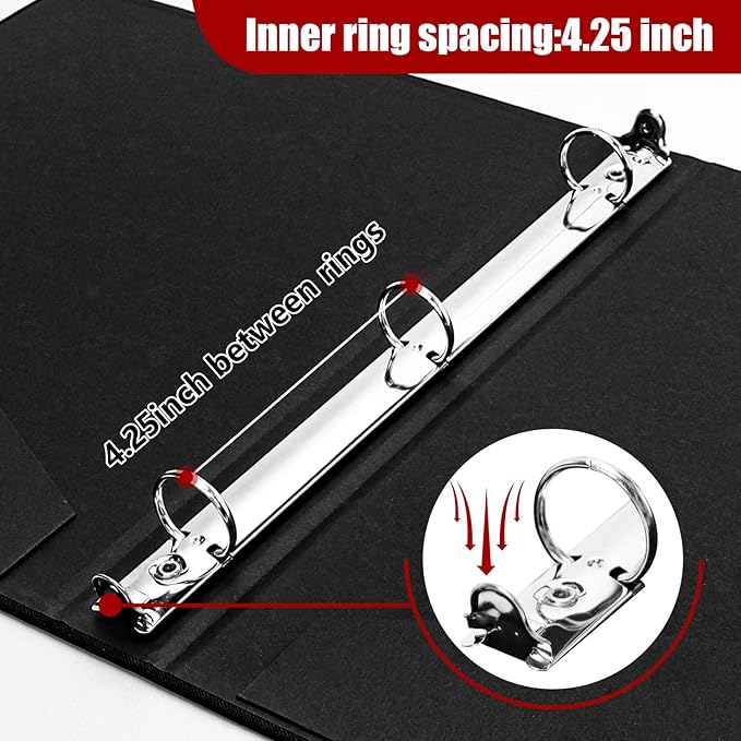 Vienrose 3 Ring Binder 1 Inch Round Rings with Linen Fabric Cover, Fits 8.5 x 11 Inch Paper, Durable Organizer for School, Office, Home, Recipes, LightGreen