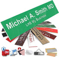 Engraved Custom Door Plate Green Plastic Office Door Sign with White Letters - Made in USA 2x4 B6