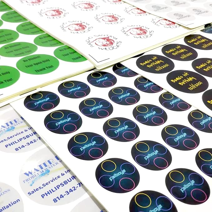 100-500 Custom Stickers Personalized Labels, Customized Stickers with Any Image Logo and Text. Custom Stickers for Business LogoThank You Labels,etc. (Rectangle,3X1 Inch)