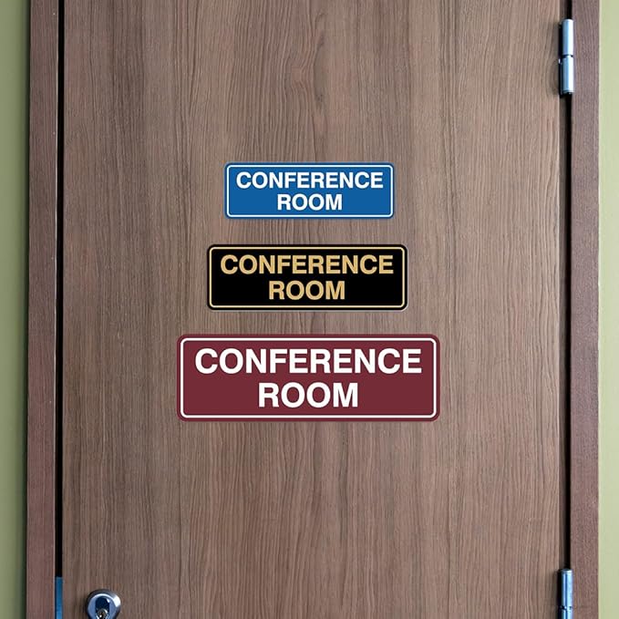 Standard Conference Room Sign - Dark Brown - Medium 10 Pack