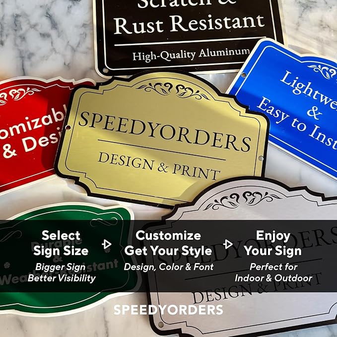 Custom Decorative Outdoor Metal Sign - Personalized Aluminum Driveway Sign, Waterproof, Made in USA - Design 3 Forest Green 24x18 In