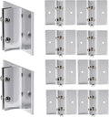 SINKAA Aluminum Corridor Sign Holder, 10 Pack Direct Sign Mount Bracket, Design for Restroom, Conference Room Classic Silver Signs - 2" Length, 1/8" Substrate - Easy to Install