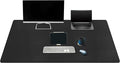Mydours Extra Large 59" x 24" PU Leather Desk Pad, Desk Mat for Keyboard & Mouse, Premium Office Desk Protector with Stitched Border, Waterproof Surface for Home Office & Gaming Setup (Black)