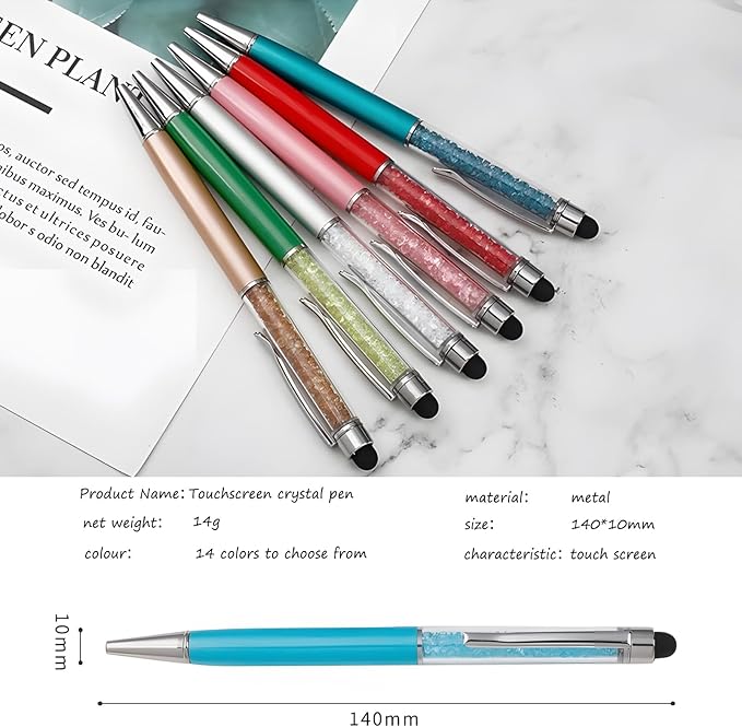 Customized Pens with Name/Logo - Touch Screen Stylus Ballpoint Pen, Perfect for Weddings, Business & Personalized Gifts (Yellow,150)