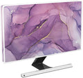 Baocicco Fashion Violet Marble Waterproof 26, 27, 28 Inch Anti-Static Dustproof Creative Design Computer Screen Cover Panel Case Computer Monitor Covers Sleeve Compatible with PC Desktop and TV