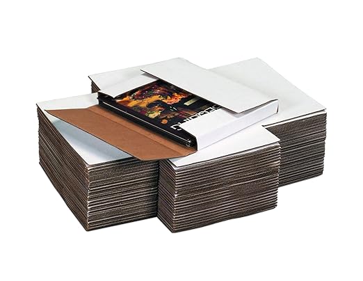 Tape Logic TLM1BK Easy-Fold Mailers, 11 1/8" x 8 5/8" x 2" White (Pack of 50)