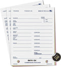 Commission Voucher Book CV-59-3 Part Carbonless Forms, Triplicate NCR Receipt Book, Snap-Out Pre-Punched with File Holes Commission Vouchers, Blue Ink, 4.25 x 5.625 Inch - Pack of 200