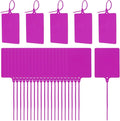 MECCANIXITY Plastic Seals Shipping Tags, for Basket Labels Cable Labels Tags Product Identification Tags, Logistics Marking, Outdoor Tagging, 3.1x3.9 Inch Purple 100Packs
